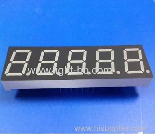 Super Red 0.56  5 Digit 7 segment led display common cathode for Instrument Panel