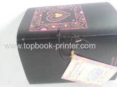 Custom cardboard cover pocket heart&soul journal diary printed for churches