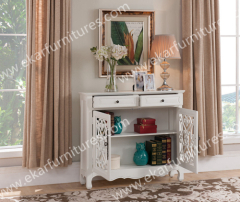 Chinese antique furniture, Shabby chic in wooden cabinet in white