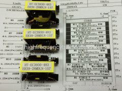 EC Series Mini Current Switching Mode Power Supply Transformer With Power Electrical EC/ER28 current transformer potent