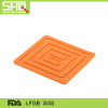 Embossed square shape silicone pot holder