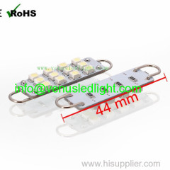 White 12-SMD-3528 1.72" 43mm 211-2 212-2 214-2 561 Rigid Loop Festoon LED Bulbs For Door Lights,Trunk Area Light, Front