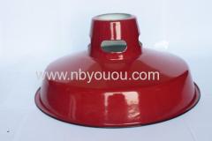 high quality giant red enamel lamp shade