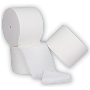 coreless toilet tissue paper roll