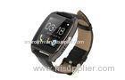 Mp3 Phone Ring Hands Free Call Bluetooth Smart Wrist Watch With Genuine Leather Band
