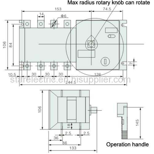 KXQ3 series dual power automatic transfer switch (PC)