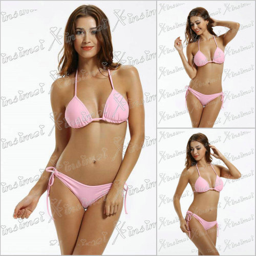 No MOQ Wholesale Pink Women Hot Sex Swimwear