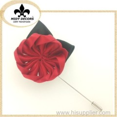 Fabric flower brooch M-001