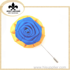 Men's suit rose flower brooches pin