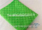 Green Microfiber Absorbent Kitchen Towels Washable , Streak Free Microfiber Cloth