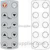 Waterproof Gloss Membrane Control Panel in Gray , Environment Friendly