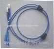 Flexible Armoured Blue 6mm (12core) Diameter Singlemode Optical Fiber Patch Cord Gray