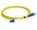 High Return Loss Yellow Color SCLC Optical Fiber Patch Cord PVC Cable Connector