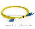 High Return Loss Yellow Color SCLC Optical Fiber Patch Cord PVC Cable Connector