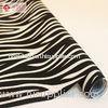 Striped Velvet Upholstery Fabric Flocking Material with Polyester Non Woven