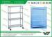 Supermarket Mobile White Wire Display Racks / shelving with 4 Layers for DVD CD Display