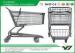160L Metal Market shopping trolley / Colorful Shopping Cart With Seat Board
