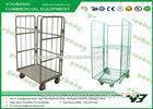 Movable Industrial steel handing warehouse cage trolley , roll container for Transport