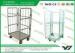 Movable Industrial steel handing warehouse cage trolley , roll container for Transport