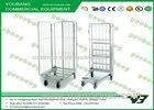 Four Wheels Storage Cargo Logistics Warehouse Trolley 500kg Roll Cart 4 Sides