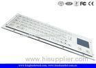 Brushed IP65 Kiosk Metal Industrial Keyboard With Touchpad Panel Mount From The Back