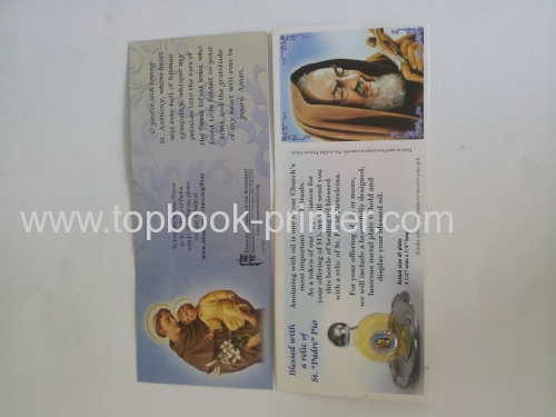 3 1/2" wideX1/4" heigh Saint Anthony religious pray card gift prints with fold