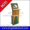 Interactive touchscreen kiosk with SAW touchscreen and space-saving design TSK8018