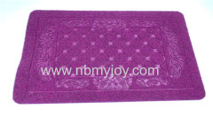 Rubber backing Polyester Embossed personalised door mats