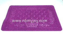 Rubber backing Polyester Embossed personalised door mats