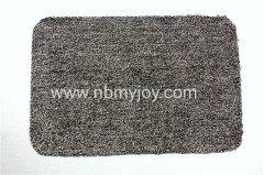 Polyester & Cotton Dirt Trapper Door Mat Black and white