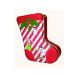 sock shape Christmas tin box