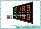 Aluminum Housing , Red / Green Electronic Tennis Scoreboard With Wireless Console