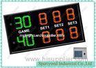 Wireless Electronic Tennis Scoreboard Red And Green , Aluminum Housing