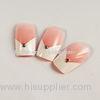 Natural Looking Fake Nails Pink White French Tip Fake Nails For Girls