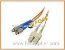 Armored Ethernet Fiber Optic Patch Cables SC to FC Multi-Mode Duplex Patch Cord