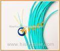 Multimode OM2 Simplex Fiber Optical Cable Splicing Aqua Jacket , 1.8mm