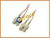 Duplex SC to SC Armored Fiber Optic Patch Cable Connector Types For Network