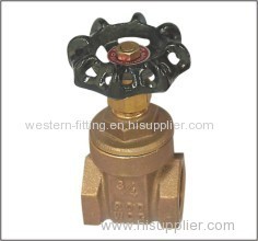 Brass Gate Valve with Black-Painted Foundry Iron