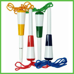 Big head Plastic Ballpoint Pens with Lanyard