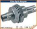 Duplex Silver Metal Fiber Optic Adapter Panel Flange Type With ST Cut Out