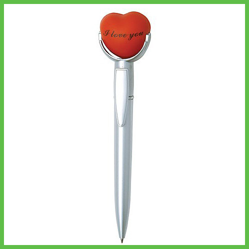 Plastic Ball Pens with Love Heart Ball