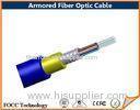Direct Burial Armored Multimode Fiber Optic Cable With Terminated Connector