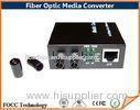 SC / ST Connector Fiber Optic Media Converter Single Mode Fiber To RJ-45 Network