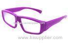 Purple Plastic Diffraction Glasses Use 0.35mm Thickness Lens