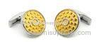 Mottling custom cufflinks Mens Gold Cufflinks With Stainless steel