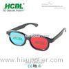Black ABS frame Anaglyph 3D Glasses Red Blue For TV / Cyan 3D Glasses