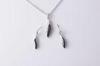 Female Sterling Silver Jewelry Sets , CZ Jewelry Sets For Engagement CSP0892 CSE0893
