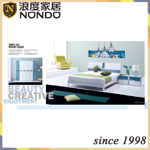 Bedroom wardrobe designs MDF bed 5132