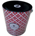 round popcorn bucket tin can / ice bucket tin box with wire handle