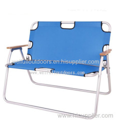 Wholesale Cheap Steel Tube 600D Fabric Portable Camping Folding Double Chairs